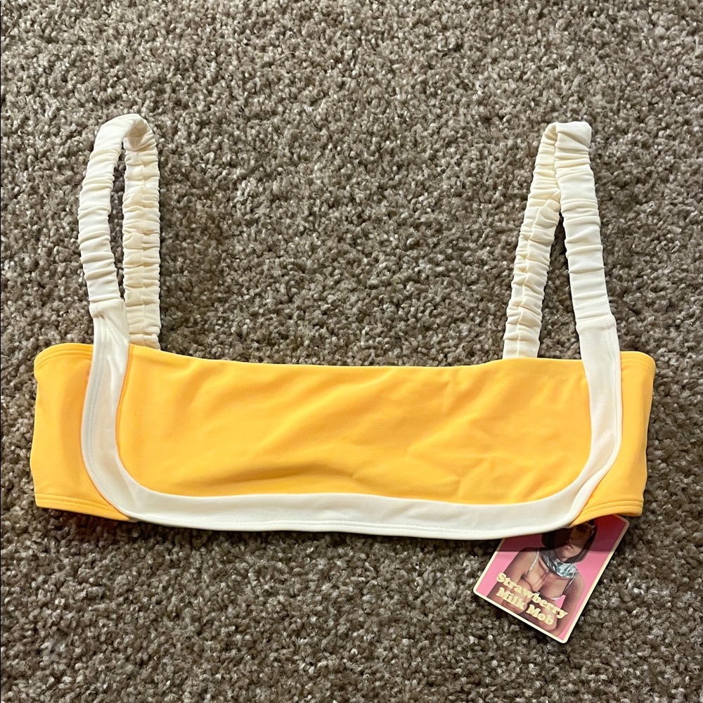 Strawberry milk mob bikini top New with tags